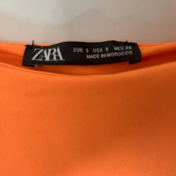 ZARA Bright Orange Bodysuit – Size S - Picture 3 of 5